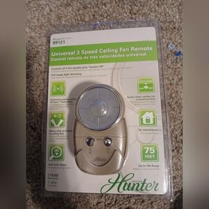 Hunter Universal 3-Speed Ceiling Fan Remote Control Brand New Sealed